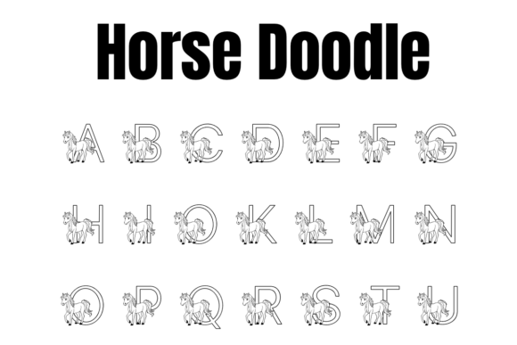 Horse Doodle Font - Preview 2