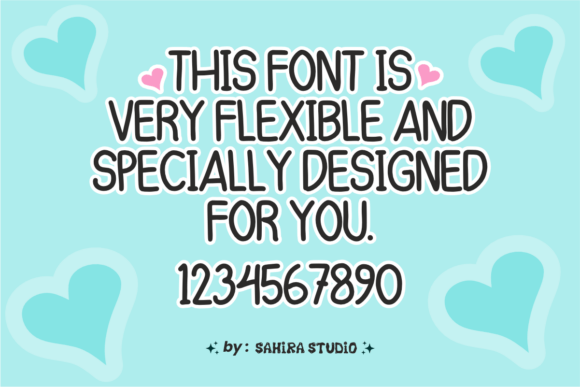 Little Sahira Font PNG with transparent background - Preview 2