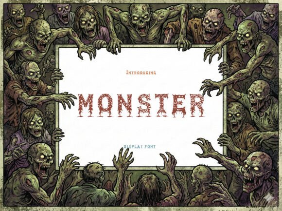 Monster Bold Font PNG with transparent background - Preview 1