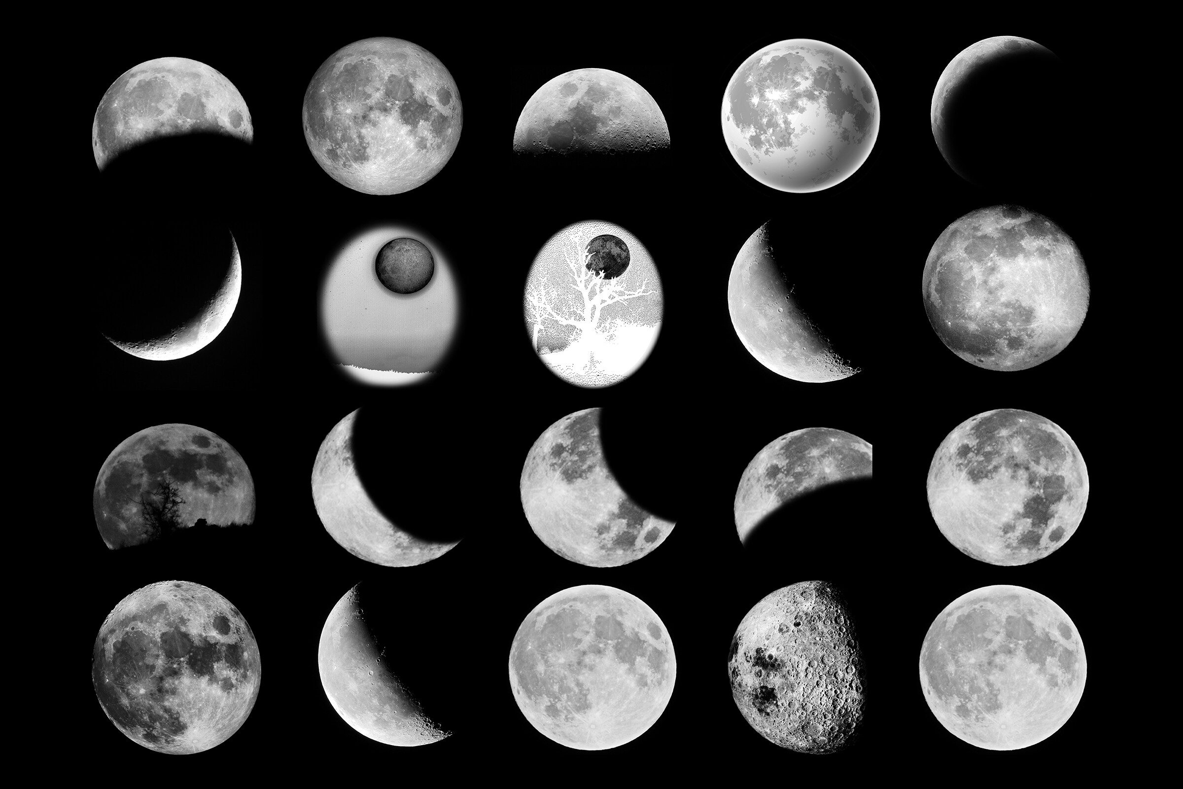 Moon Phases Clipart