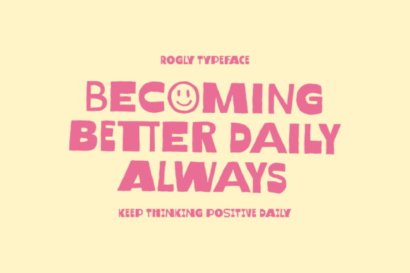 Rogly Font PNG with transparent background - Preview 3