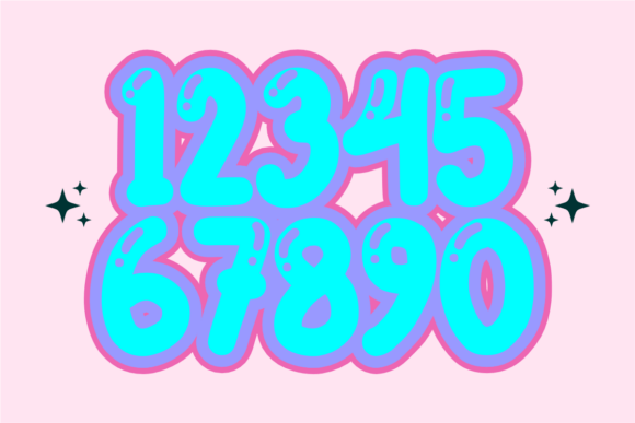 Sahira Balloon Font PNG with transparent background - Preview 3