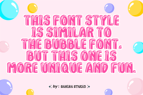 Sahira Bounce Font PNG with transparent background - Preview 2