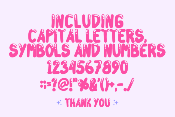 Sahira Bubble Font PNG with transparent background - Preview 3