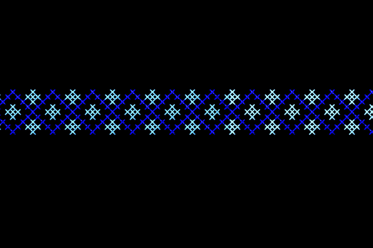 Vintage Cross Stitch Border Embroidery