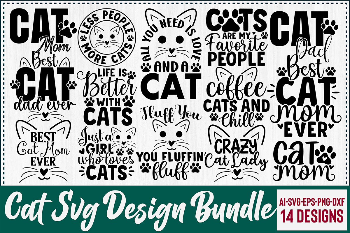 Cat Svg Bundle Graphic by creativemim2001 · Creative Fabrica