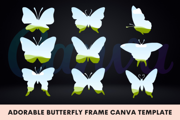 Adorable Butterfly Frame Canva Template