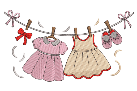 Baby Clothesline Dresses & Shoes – Cute