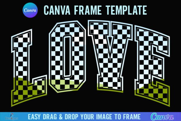 Checkered Love Valentine Canva Varsity
