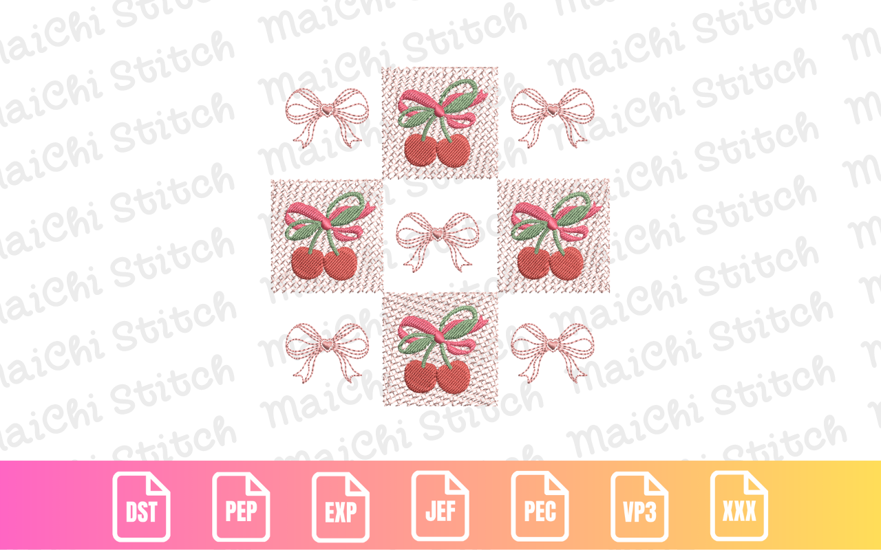 Cherry Bow Patch