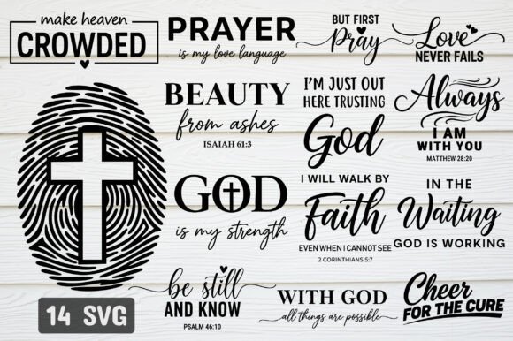Christian Quotes SVG Bundle, Prayer SVG Graphic Crafts By OVOYA's GALLERY