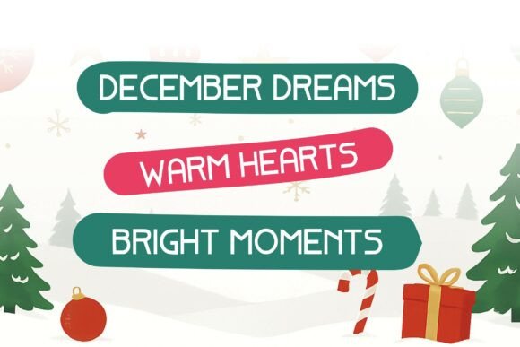 December Vacation Font PNG with transparent background - Preview 2