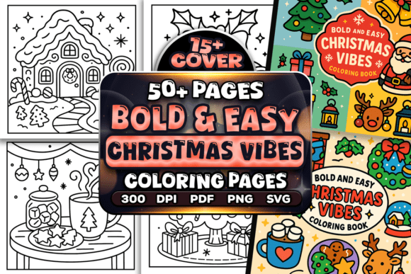 Easy Christmas Vibes Coloring Pages
