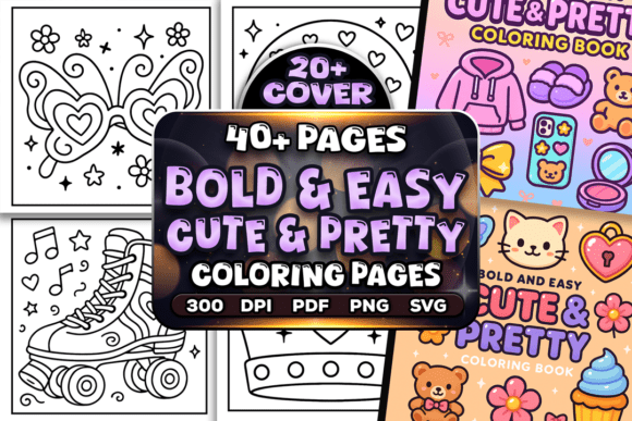 Easy Cute and Pretty Coloring Pages