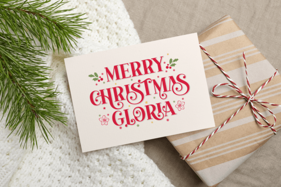 Gloria Christmas Font PNG with transparent background - Preview 2
