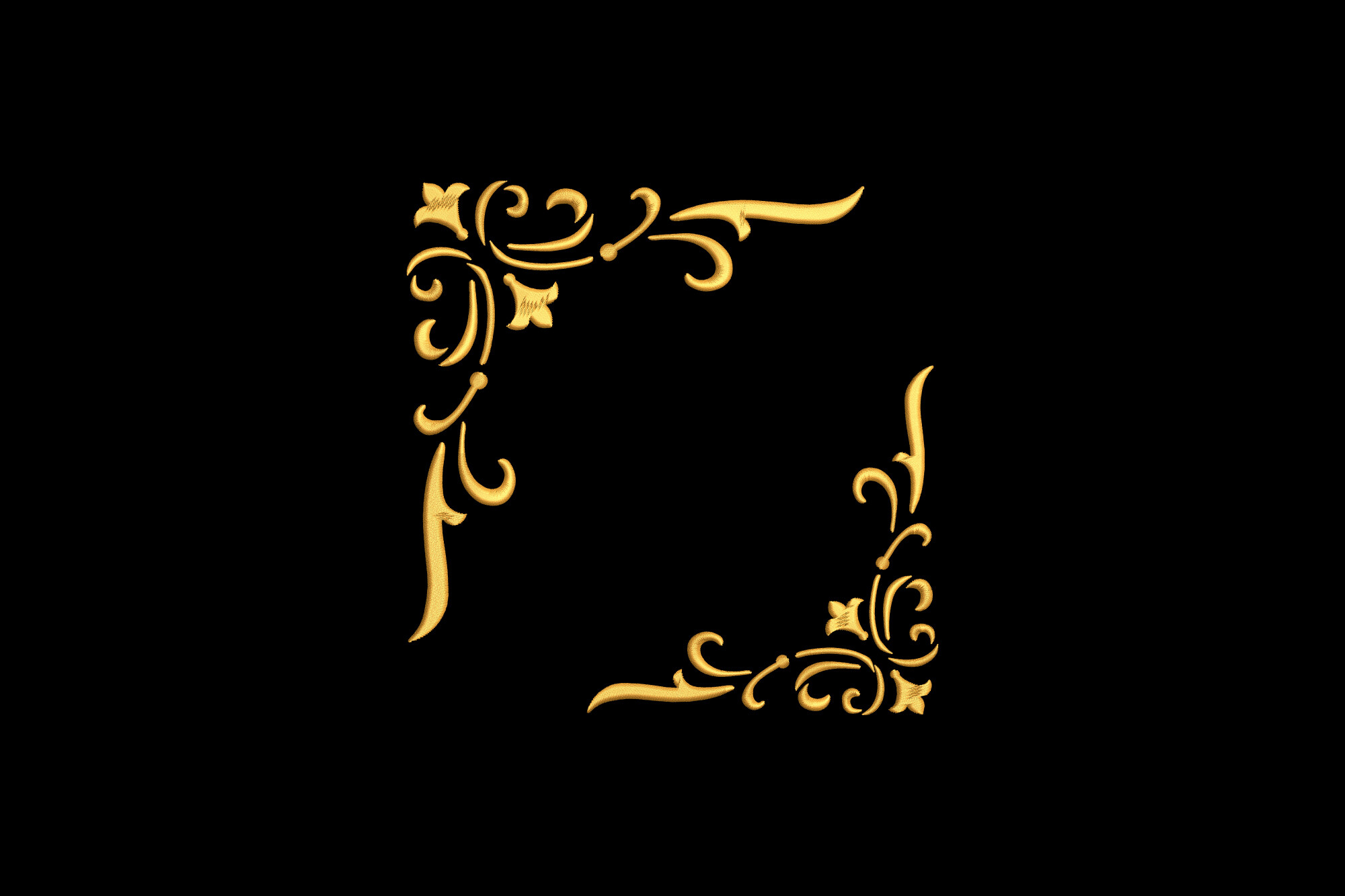 Gold Frame with Floral Corner