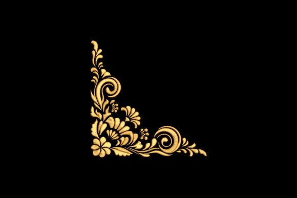 Gold Vintage Baroque Corner