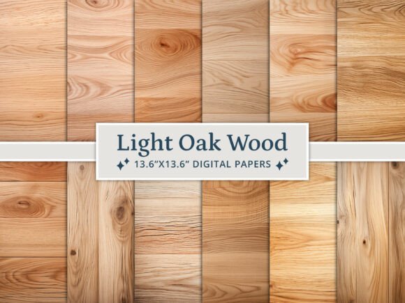 Light Oak Wood Background Digital Papers