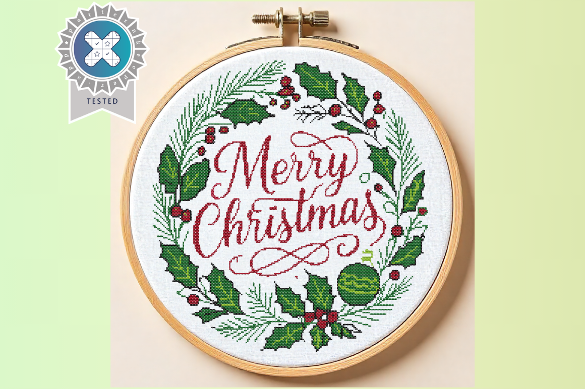 Merry Christmas Floral Wreath