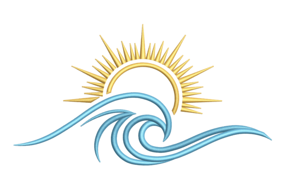 Minimalist Sun & Wave – Beach