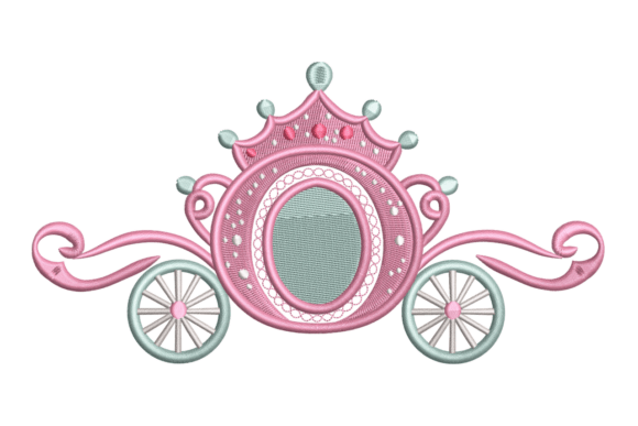 Princess Carriage – Pink Fairy Tale Fairy Tales Embroidery Design By Embroidize