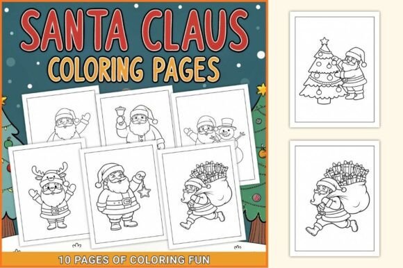 Santa Claus Coloring Pages for Kids