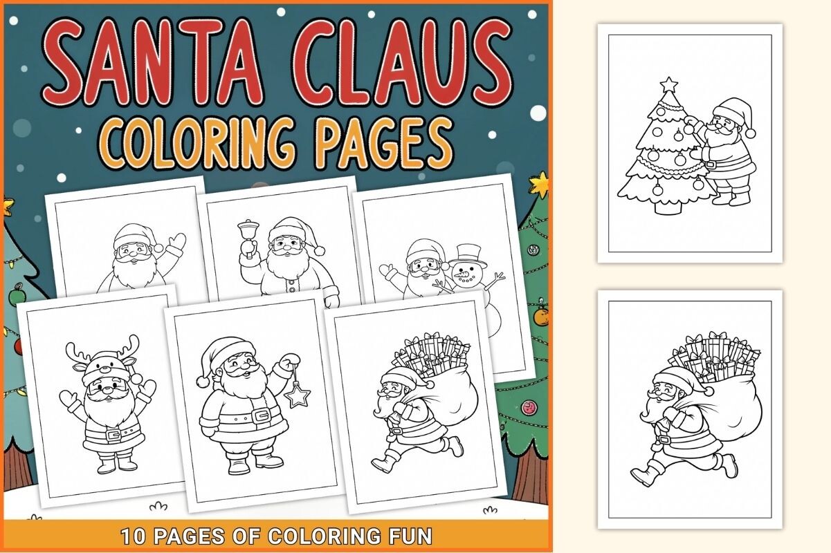 Santa Claus Coloring Pages for Kids