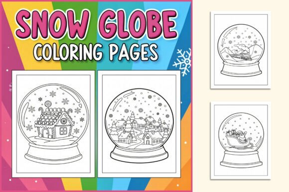 Snow Globe Coloring Pages for Kids