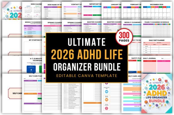 2026 Ultimate ADHD Life Organizer Bundle