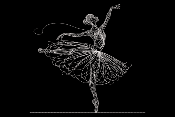 Ballerina Line Art