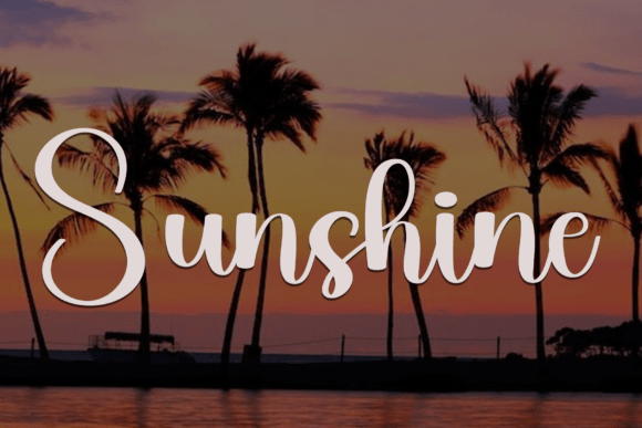 Bright Sunlight Font PNG with transparent background - Preview 3