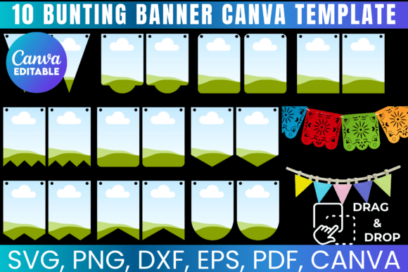 Bunting Banner Canva Template