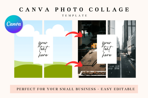 Editable Canva Photo Collage Frame Template