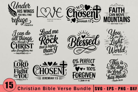 Christian Bible Verse SVG Bundle