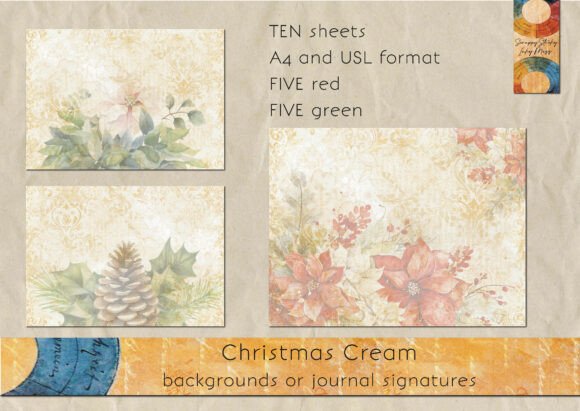 Christmas Cream Paper Pack Journal Kit +