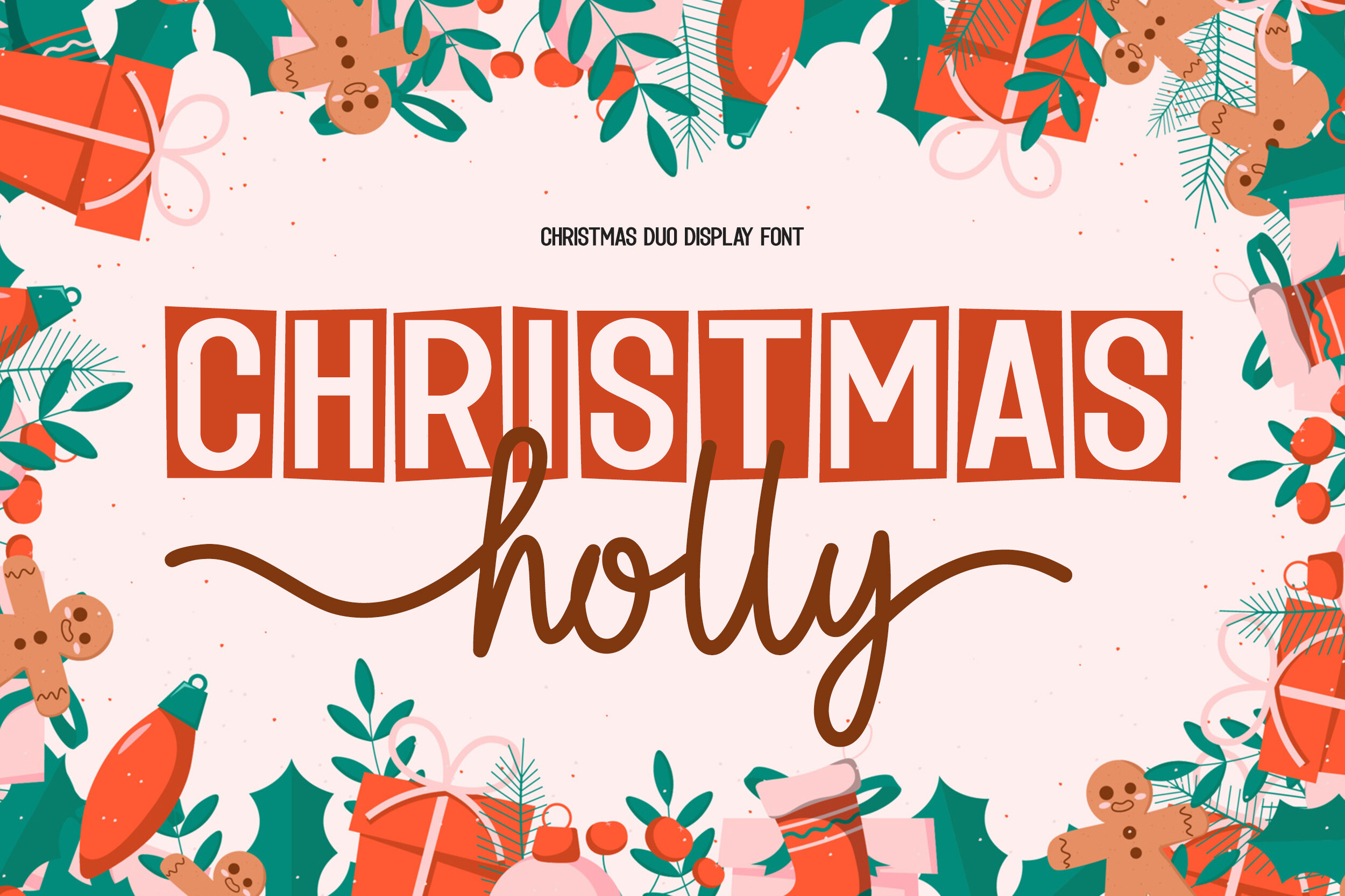 Christmas Holly Duo Font - photo 1