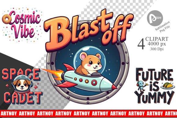 Cosmic Kawaii 80s Quotes Clipart