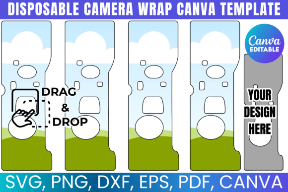 Disposable Camera Wrap Canva Template
