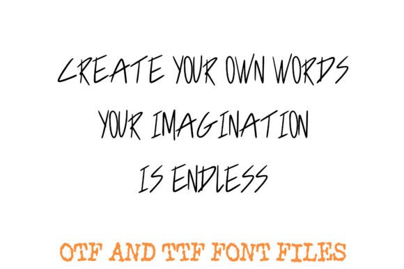 Fast Sketch Handwriting Font PNG with transparent background - Preview 2