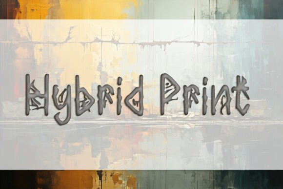 Hybrid Print Font PNG with transparent background - Preview 1