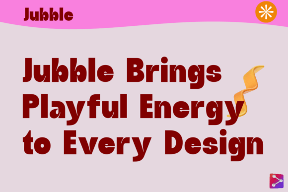 Jubble Font PNG with transparent background - Preview 1