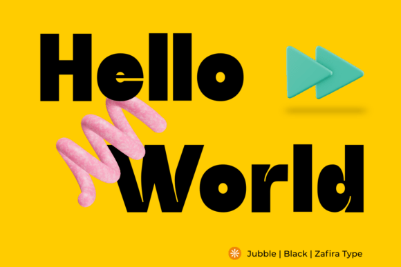 Jubble Font PNG with transparent background - Preview 2