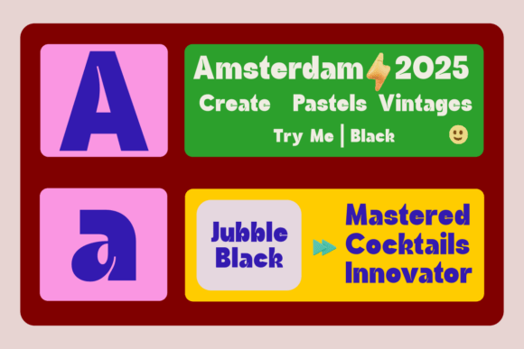 Jubble Font PNG with transparent background - Preview 3