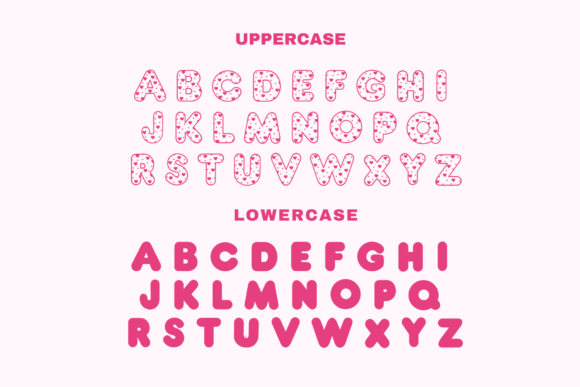 Kawaii Heart Font PNG with transparent background - Preview 1