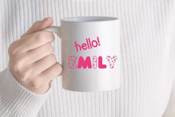 Kawaii Heart Font PNG with transparent background - Preview 6