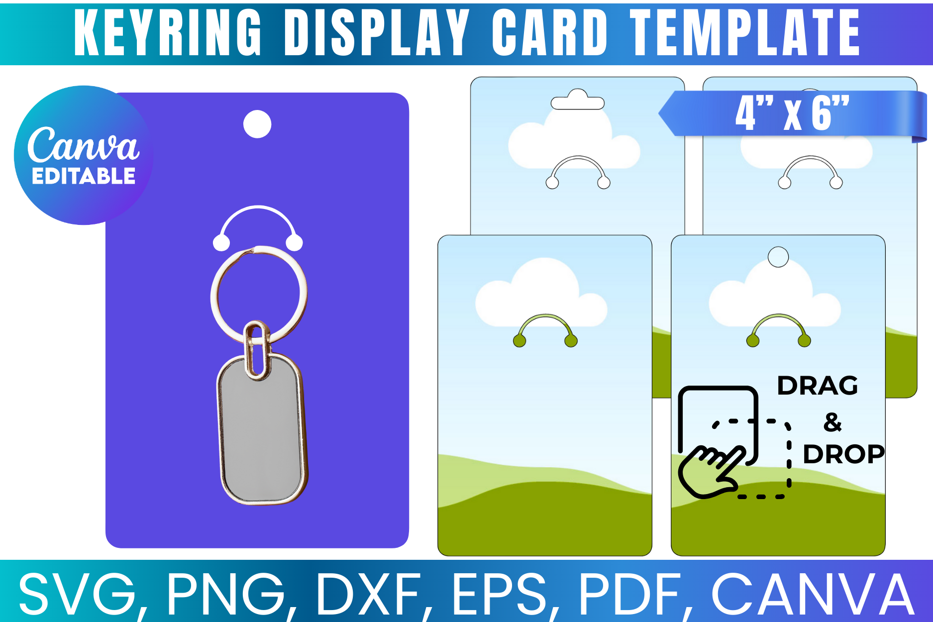 Keyring Display Card Template
