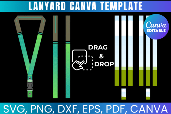 Lanyard Sublimation Canva Template