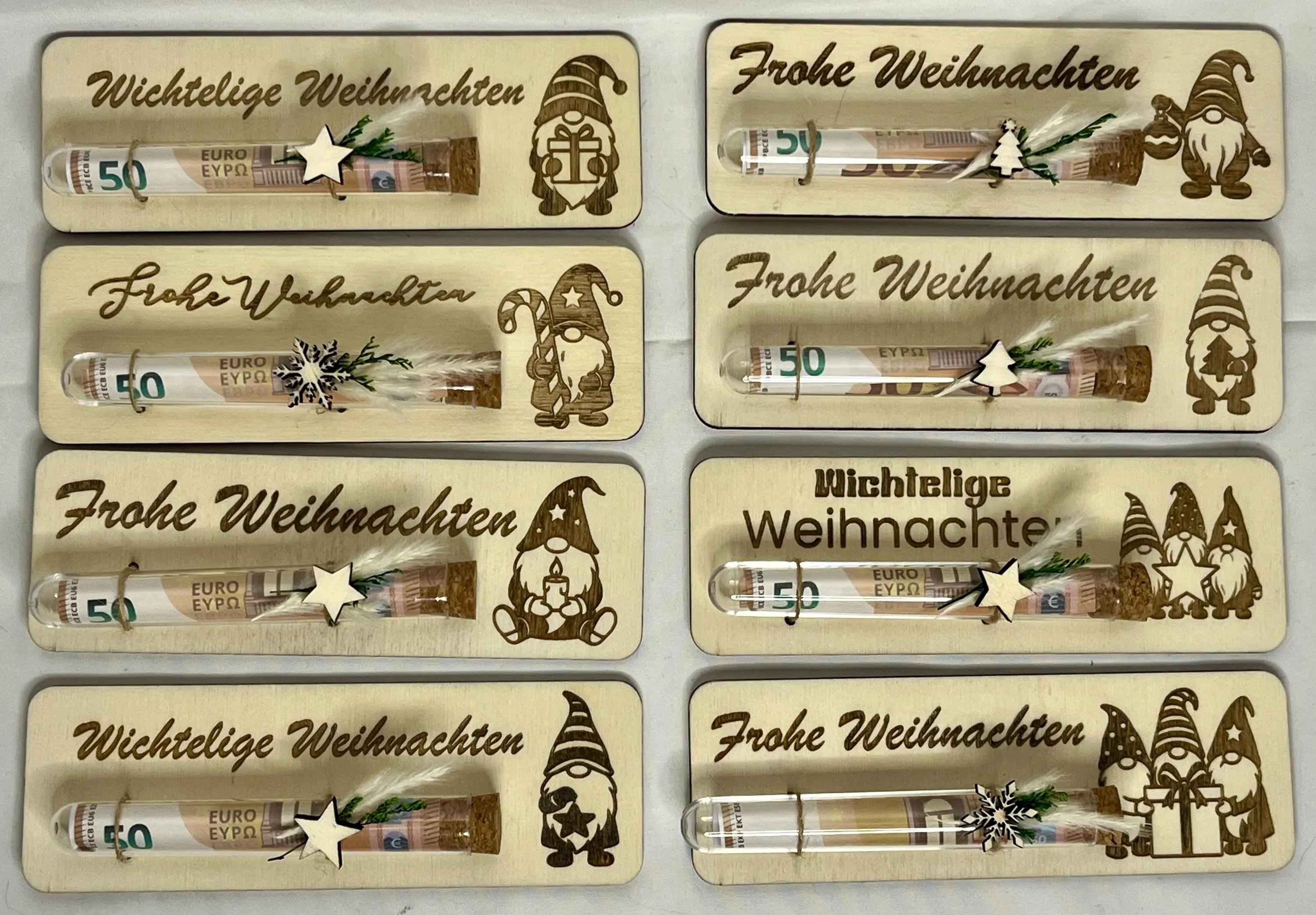 Laser cut wish granting elf Christmas money holder