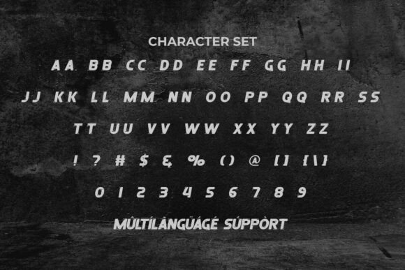 Long Slide Font PNG with transparent background - Preview 4