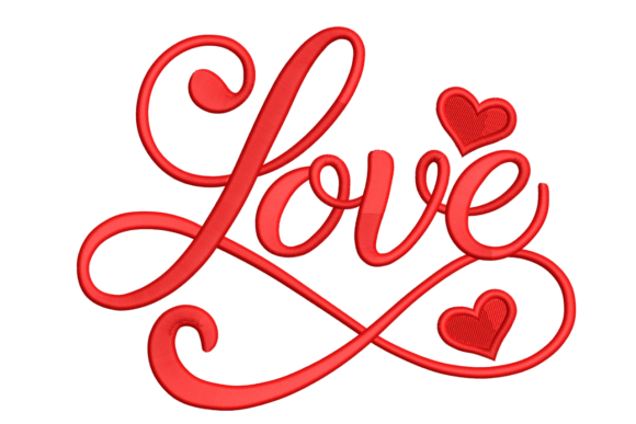 Love Infinity Script Valentine's Day Embroidery Design By Embroidize